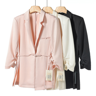 西装 西湖阁老 一字扣系带开叉无口袋新中式 春季 外套307 俪