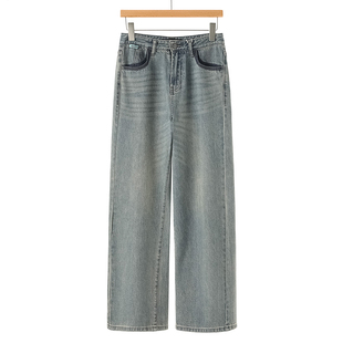 兰 显瘦高挑牛仔裤 冬装 阔腿裤 036 复古窄版 469西湖阁老