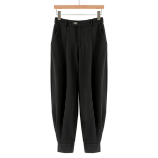 高腰不对称压褶显瘦哈伦小脚裤 春装 655 栖 499西湖阁老