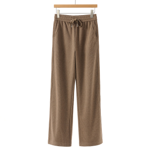 羊毛松紧腰带抽绳纯色休闲直筒裤 539 春装 漠 782 11%醋纤