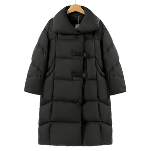 294克充绒量 鹅绒服 冬装 当季 宽松泡芙感吸磁扣羽绒服162 歌L