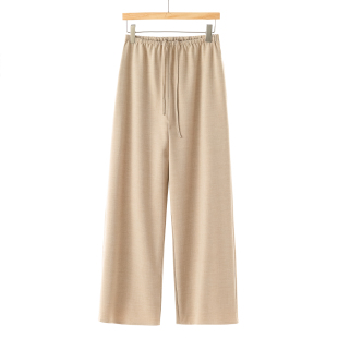 抗皱花纱松紧腰内里抽绳阔腿裤 韩货春季 859 33%粘纤