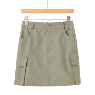 后腰松紧包臀防走光工装 339西湖阁老 绍 26春装 短裙165 帛