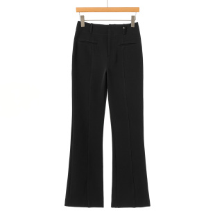 气质温柔细长腿后开叉喇叭裤 春装 271 栖 599西湖阁老