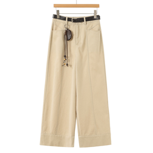 65%莱赛尔 高腰拼接线天丝阔腿裤 绍 384 春装 499