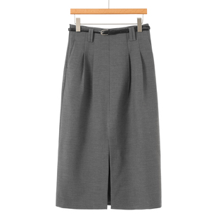 气质职场修身 春装 高腰含粘纤开叉半身裙116 文 599西湖阁老