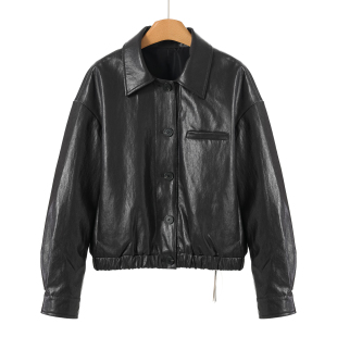哑光翻领休闲短款 1799 拉春装 韦 皮衣外套994 绵羊皮革