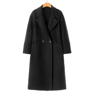 直筒韩系绵羊毛双面呢长毛大衣080 冬装 10%山羊绒 之