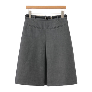 可通勤A版 莱赛尔 春装 葛 纯色含粘纤气质半身裙611 醋纤