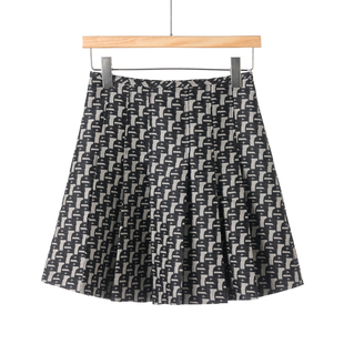 冬装 669 熠 30%粘胶纤维 百褶提花防走光短裙101 50%羊毛