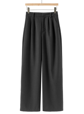 469西湖阁老【兰】春装 垂坠感小西裤笔挺显瘦阔腿裤071