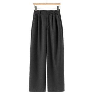 笔挺显瘦阔腿裤 469西湖阁老 垂坠感小西裤 春装 071 兰