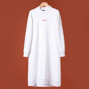 针织拼接印胶字母卫衣式 冬装 连衣裙111弜 659西湖阁老