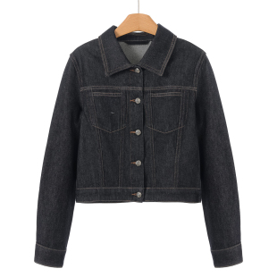 饰短款 899西湖阁老 全棉翻领明线装 春装 牛仔外套679 文