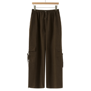 裤 469西湖阁老 束脚工装 松紧腰抽绳阔腿裤 兰 冬季