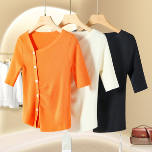 针织衫 499 172夏 斜V领排扣修身 春季 24.7%绵羊毛 兹