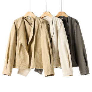 套装 西湖阁老 小众风V领外套宽松哈伦裤 韩货春季 640