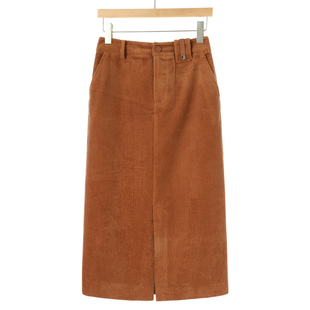 直筒开叉灯芯绒一步半身裙792 冬季 499西湖阁老 妍B