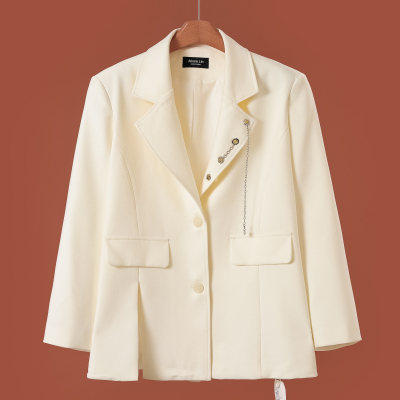 1490西湖阁老【AL】春装*绍 宽松开叉气眼链条西装外套210