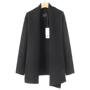 60%绵羊毛 无扣蝙蝠袖 莫Y 开衫 双面呢大衣562 冬季 1699