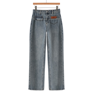 笔挺阔腿牛仔拖地裤 589 春装 栖 912 12%再生纤维素纤维