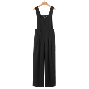 高挑垂感背带宽脚拖地连体裤 26春装 771 真情 989西湖阁老