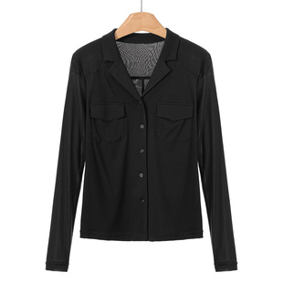 春装 绍 小西装 599 衬衫 兹 领翻盖带修身 195 100锦纶