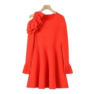 镂空花边设计高腰针织连衣裙008 轻奢春季 1699西湖阁老 缇