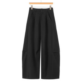 呢料多褶宽胯甩腿拖地阔腿裤 1190西湖阁老 绍 春装 132