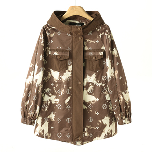 松紧束口内腰抽绳连帽风衣外套659 春季 859过西湖阁老 漠