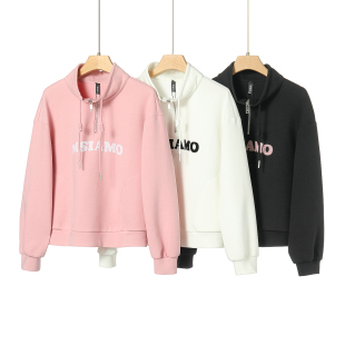 抽绳立领拉链套头字母卫衣881 春季 439西湖阁老 漠