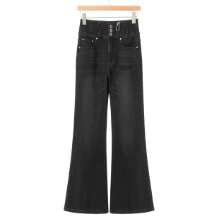 弹性不紧绷高腰显瘦喇叭牛仔裤 春装 737 兰 469西湖阁老