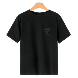 亮片爱心刺绣字母修身 春装 棉T恤477 兰 269西湖阁老