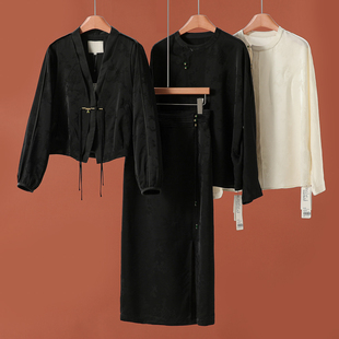 外套半裙新中式 100粘纤 衬衫 春装 风冰丝系列组合116 栖