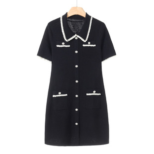 套头小香风针织短袖 1699 春季 连衣裙219剪 50.1%绵羊毛