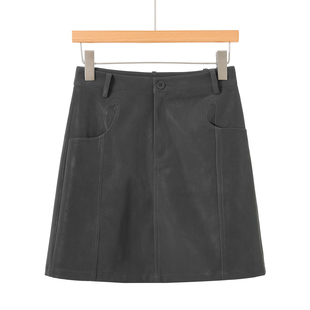 绍 26春装 PU哑光软面包臀防走光短裙161 帛 359西湖阁老