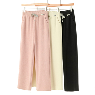 加绒保暖系带高腰松紧直筒裤 冬装 601 鸶 299西湖阁老