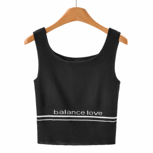 酷辣可外穿字母背心针织衫 359 春装 栖 765 过64%粘纤