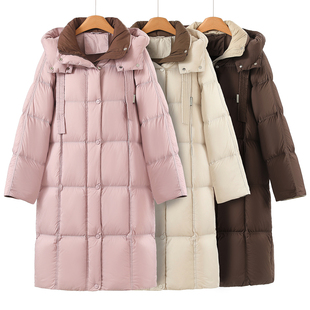 泡芙感过膝保暖抽绳连帽面包羽绒服671 冬装 西湖阁老 寇