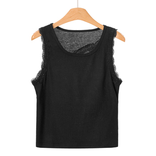 蕾丝拼接花边修身 春装 打底背心230 芙 269西湖阁老