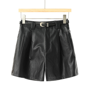 酷辣炸街显腿长PU阔腿短裤 499西湖阁老 绍 春季 155