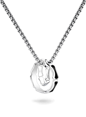 MAGICPOLE节节高升足银双环项链