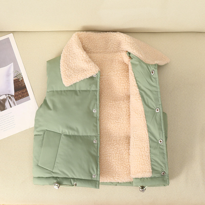 儿童马甲加绒加厚男童羽绒棉坎肩女童背心外穿秋冬羊羔绒中小童潮,童装/婴儿装/亲子装,马甲,淘宝优惠券,粉丝福利购,淘宝优惠卷