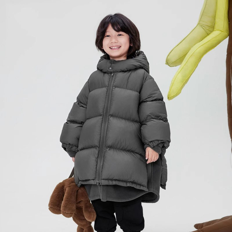 儿童羽绒服加厚假两件中长款男女