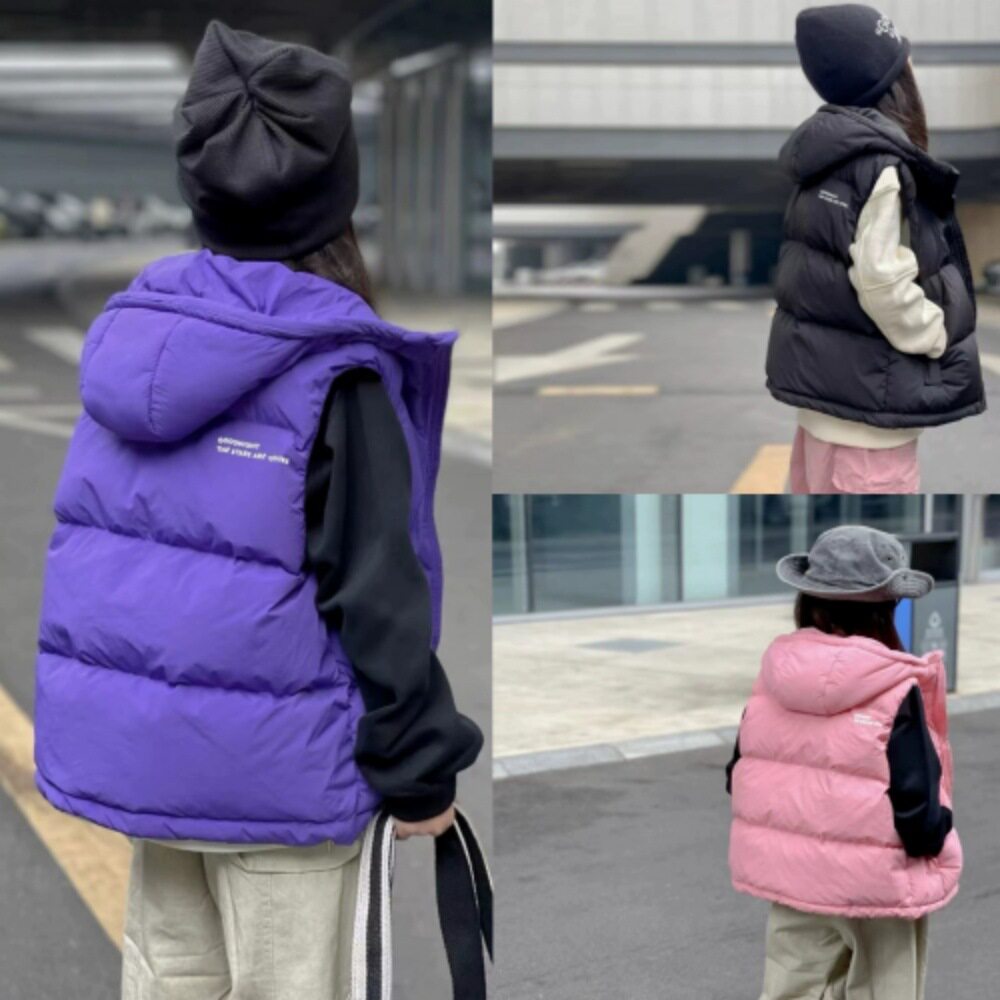 2026秋冬季新款连帽马甲男女童亲