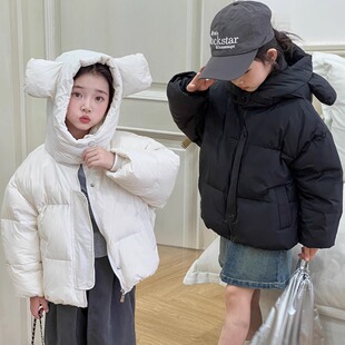 2024冬季儿童羽绒服卡通男女童外套加厚短款童装白鸭绒中大童韩版