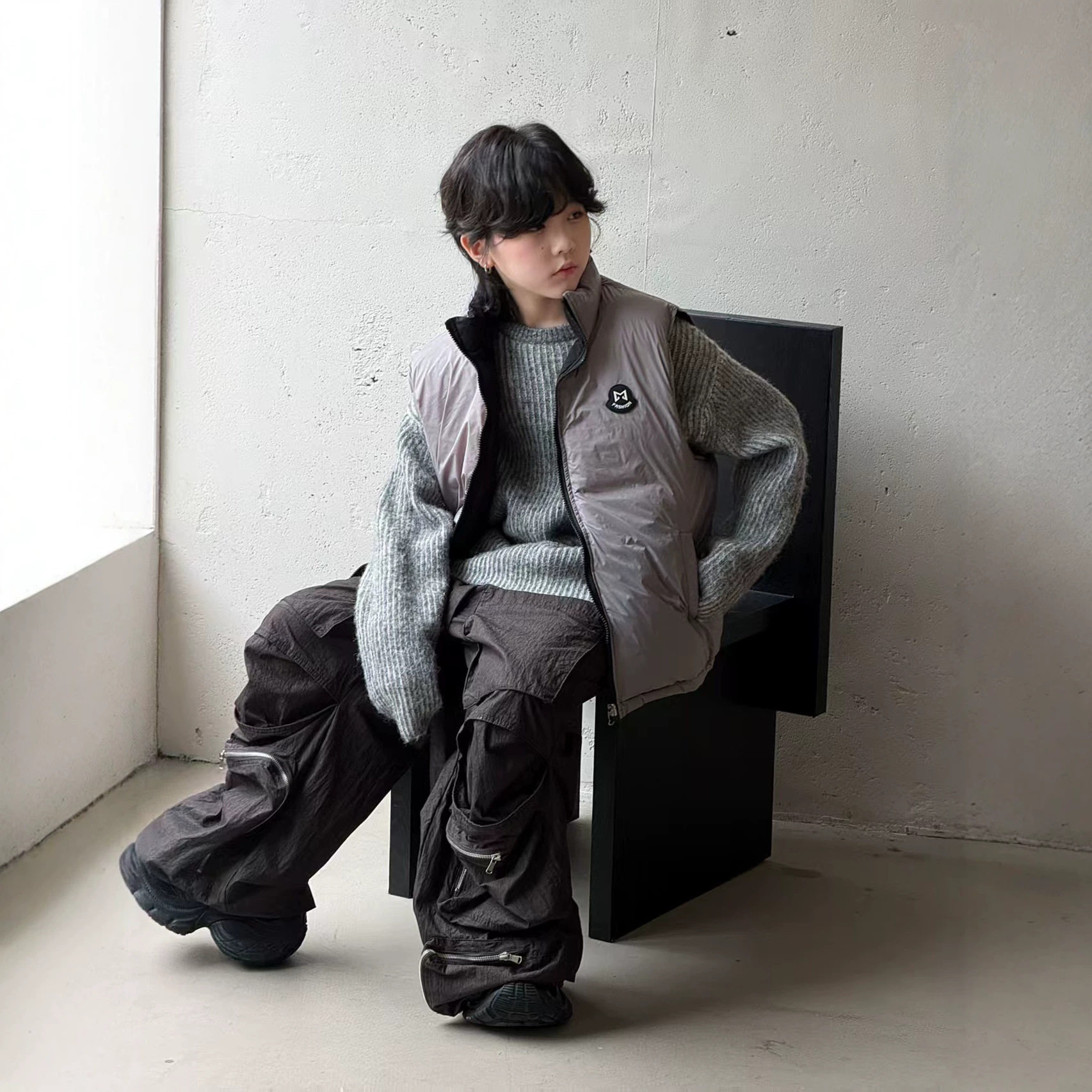 跨境秋冬韩版儿童棉马甲男女童中