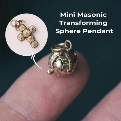 跨境 Mini Masonic Transforming Sphere Pendant 变形的球形吊坠