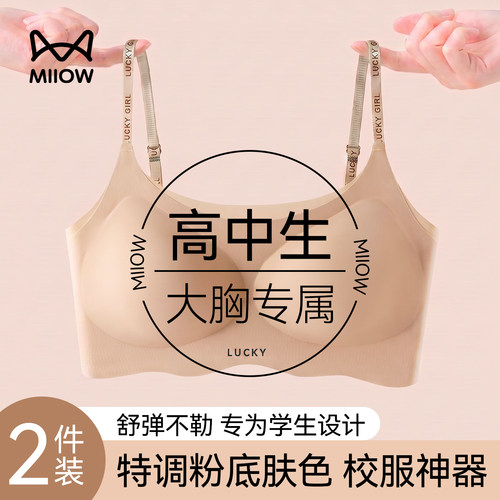 猫人大胸专属高中学生粉底液文胸