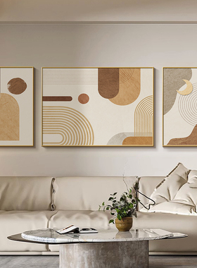 网红沙艺发背墙装饰画画客厅高档大气现代简景约莫兰挂抽迪象术三